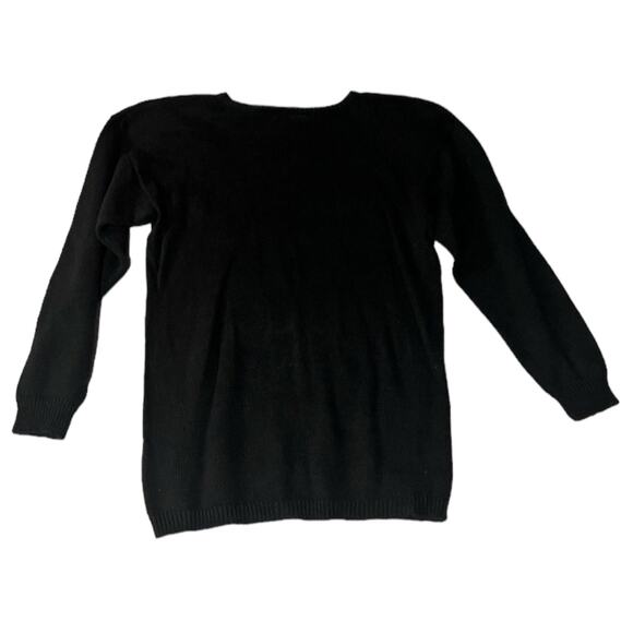 Vintage 90s Jason Maxwell Sequin Star Sweater - NWT Black Rainbow Stars Medium - Picture 10 of 12